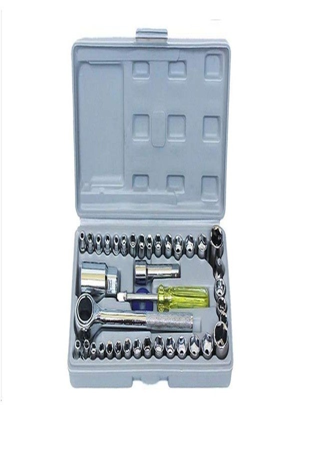 Koniry Metal and Fiber Drive Combination Socket Wrench Set Sleeve Screwdriver Hardware Kit for Automobile Motorcycle Repair -40 in 1 - Image 1